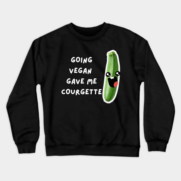 Courgette Funny Vegan Pun Crewneck Sweatshirt by veganspace